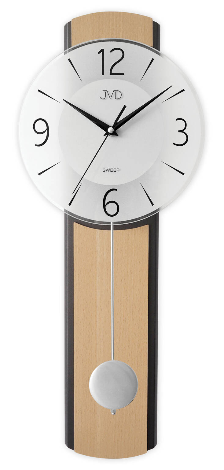 Elegantné Drevené Nástenné Hodiny S Kyvadlom Jvd NS22017.68 Do Obývacej Izby