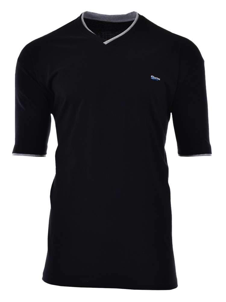 

3XL Koszulka T-shirt Serek Czarna Duża