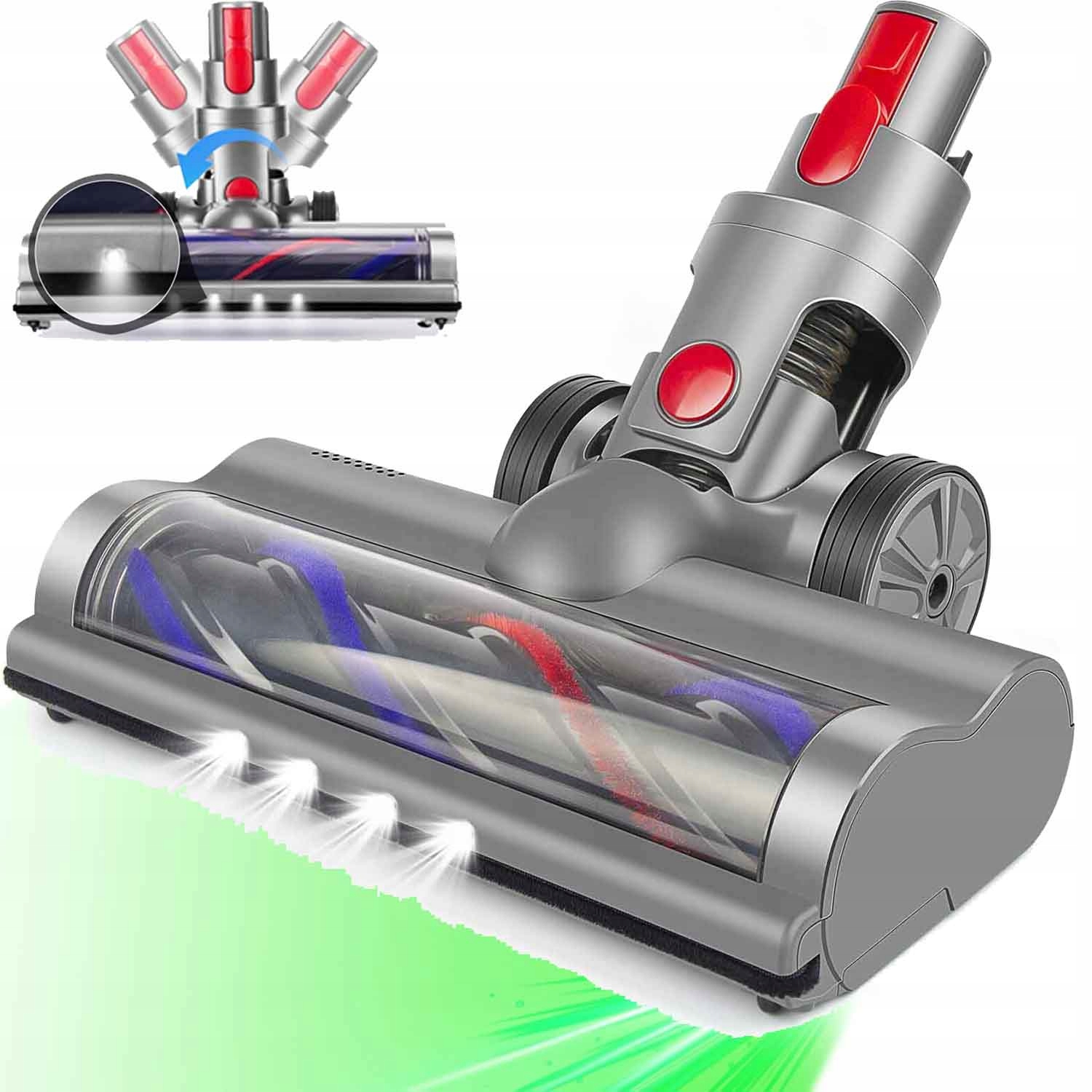 Turbo Kartáčová Rotační Hubice S Led Pro Vysavač D*son V7 V8 V10 V11