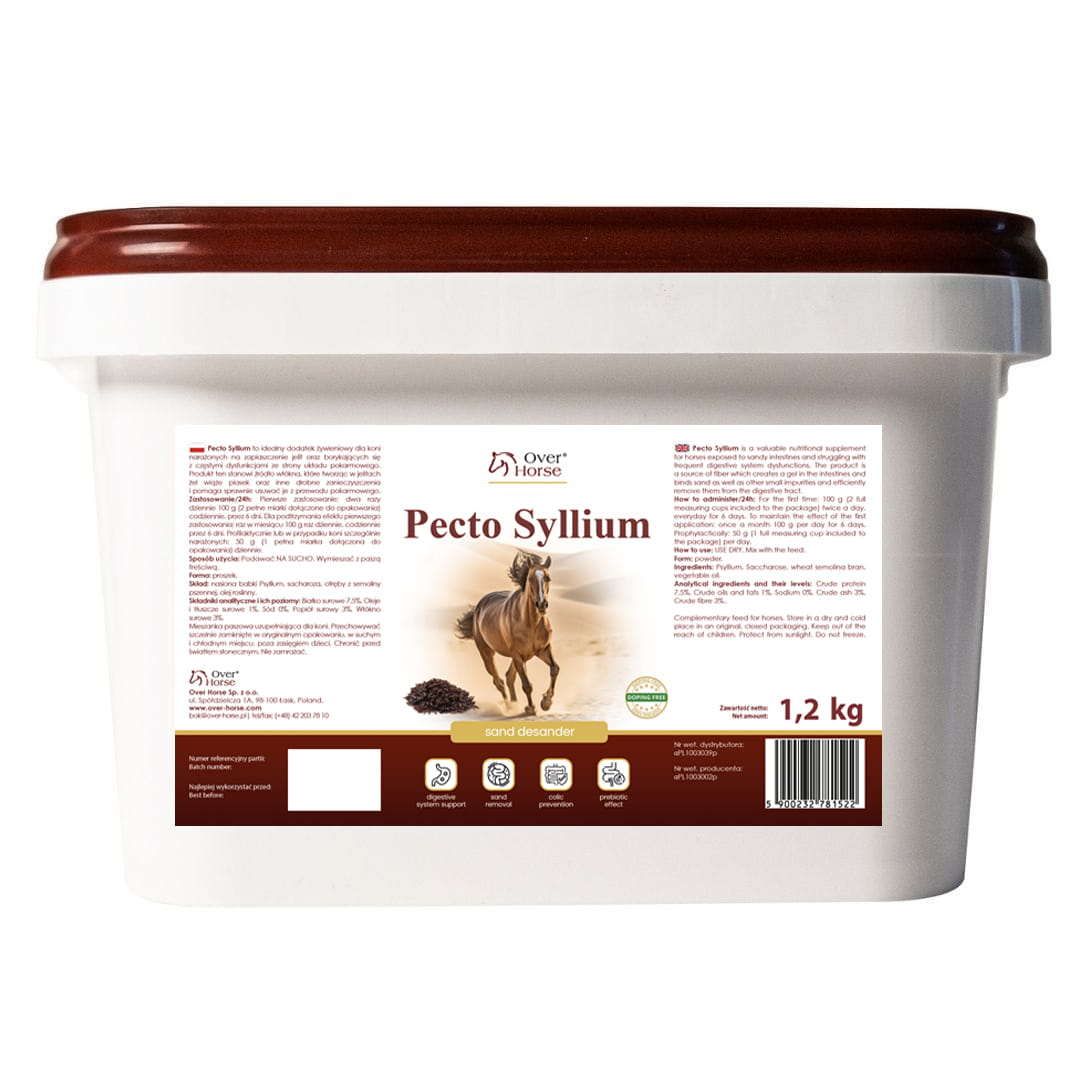 PectoSyllium 1,2 kg, suplement dla koni na kolkę w proszku, Over Horse