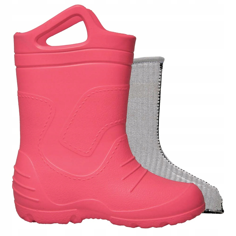Lekkie Kalosze dziecięce piankowe EVA z ocieplaczem 51051 różowe 31 Rozmiar (new) 31