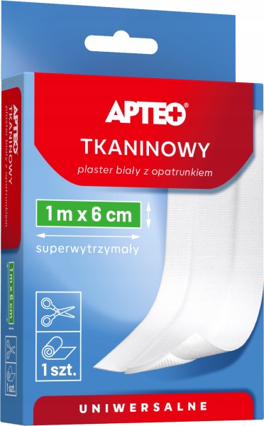 

Plaster tkaninowy z opatrunkiem 1m x 6cm