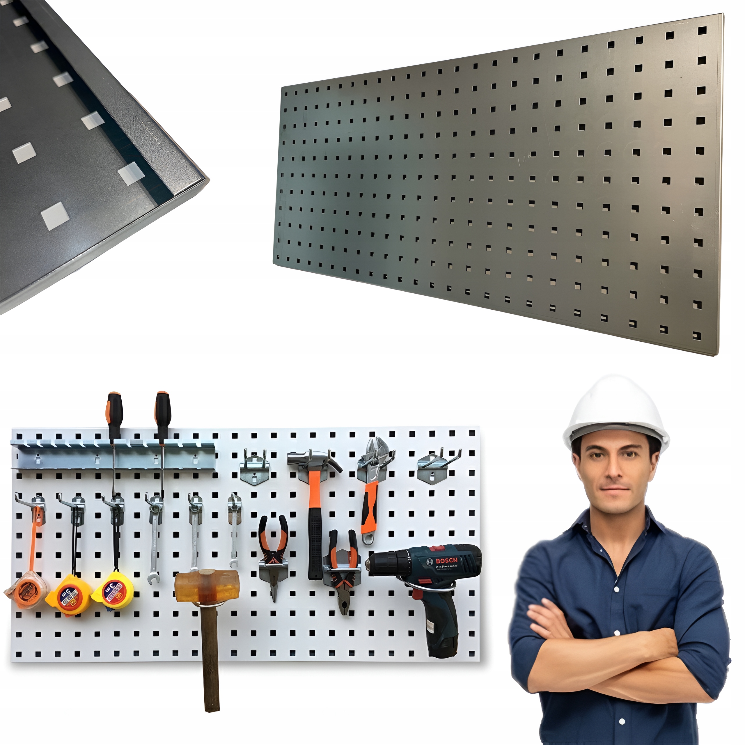 SOLIDNA TABLICA WARSZTATOWA NARZĘDZIOWA METALOWA WYSOKA JAKOŚĆ 970x450