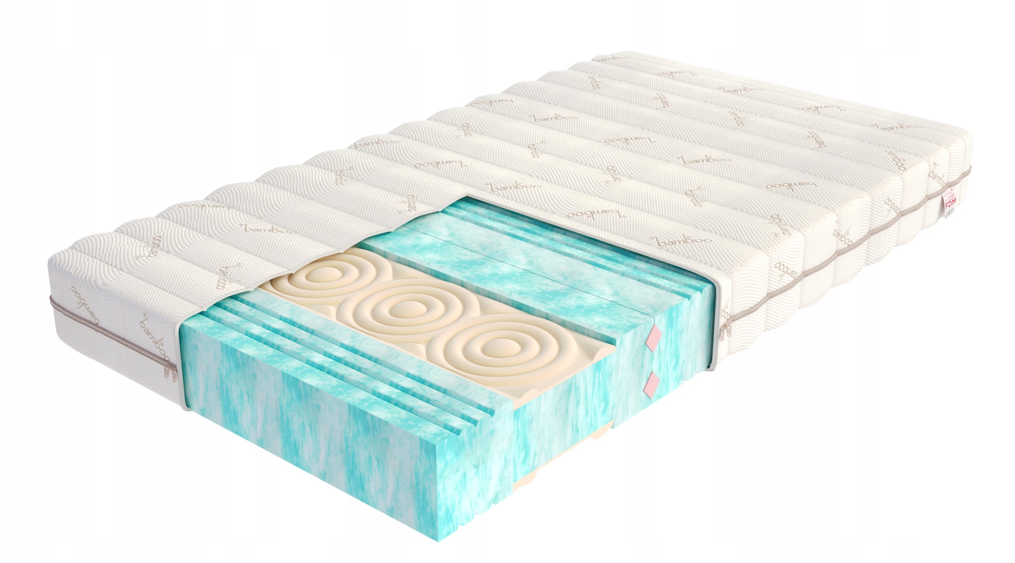 Materac piankowy 120x200 profilowany Hr Fdm Hybrid