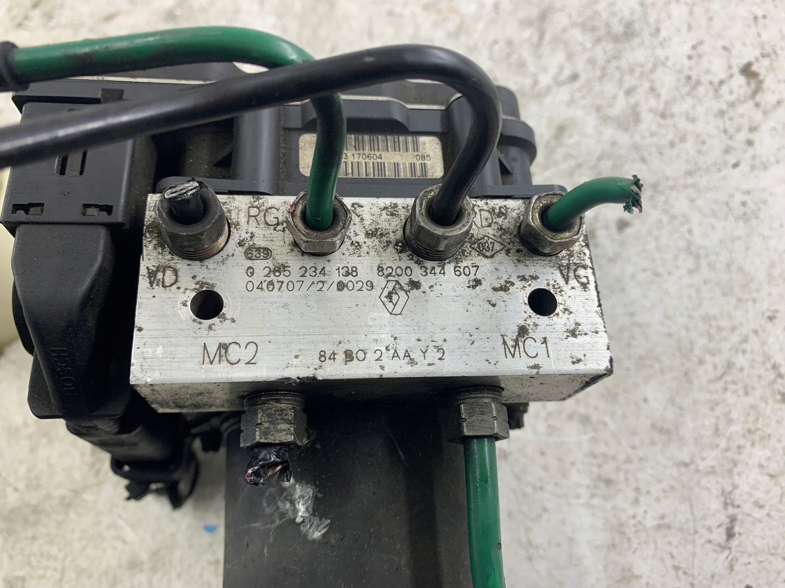 RENAULT SCENIC II MEGANE II pompa ABS 8200344607 0265950300