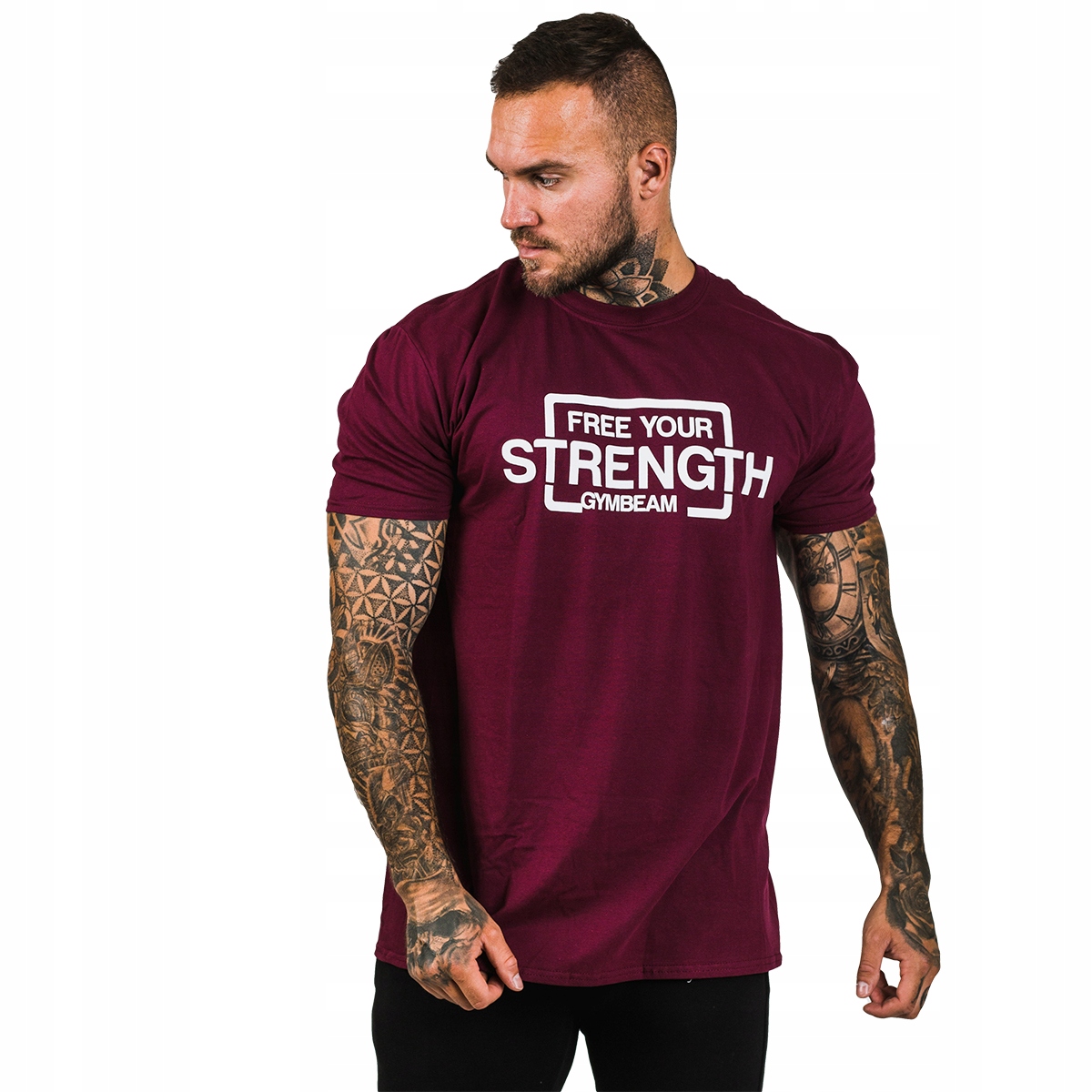 

Sportowa Koszulka Treningowa Burgundy GymBeam L
