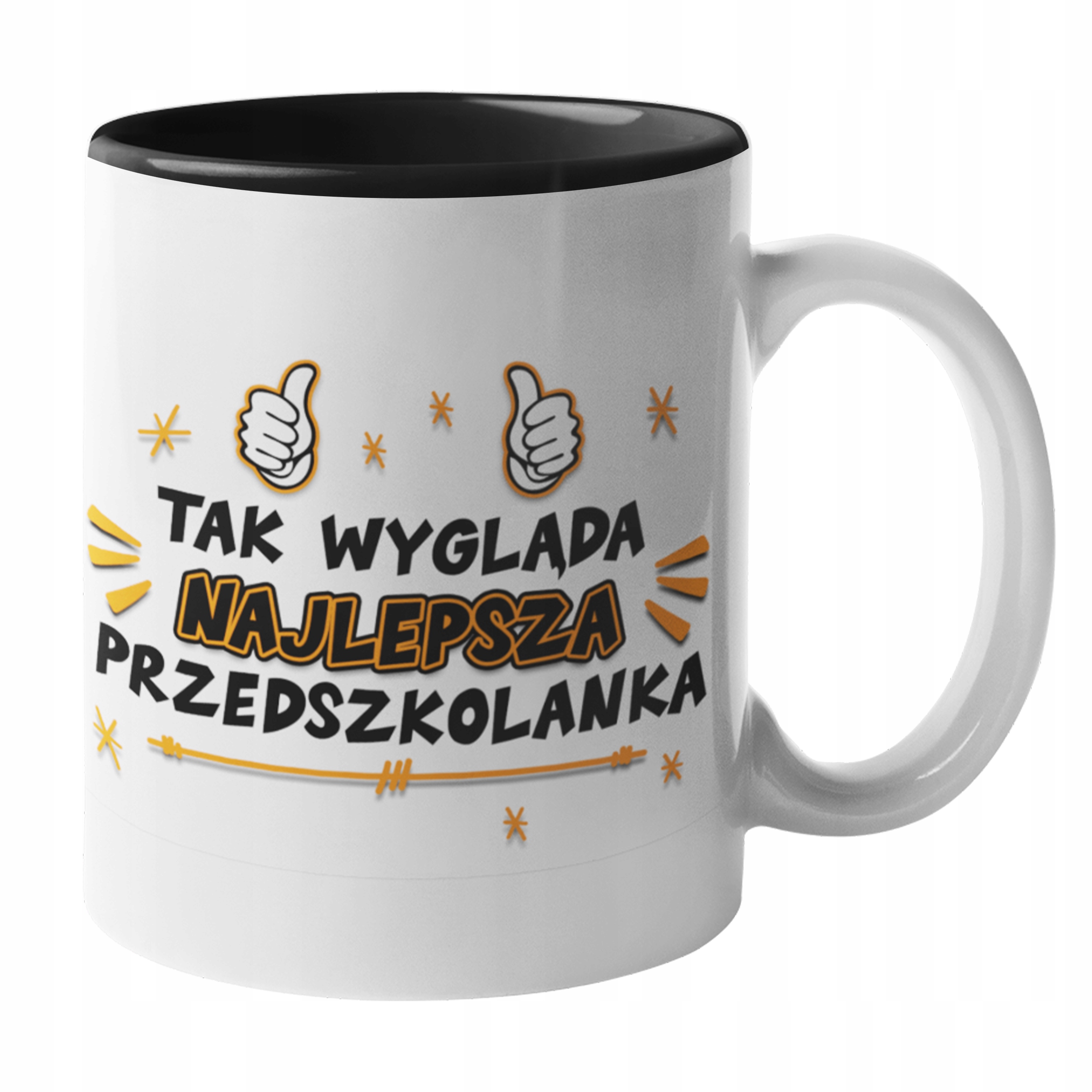 

Kubek dla Przedszkolanki cioci Czarny