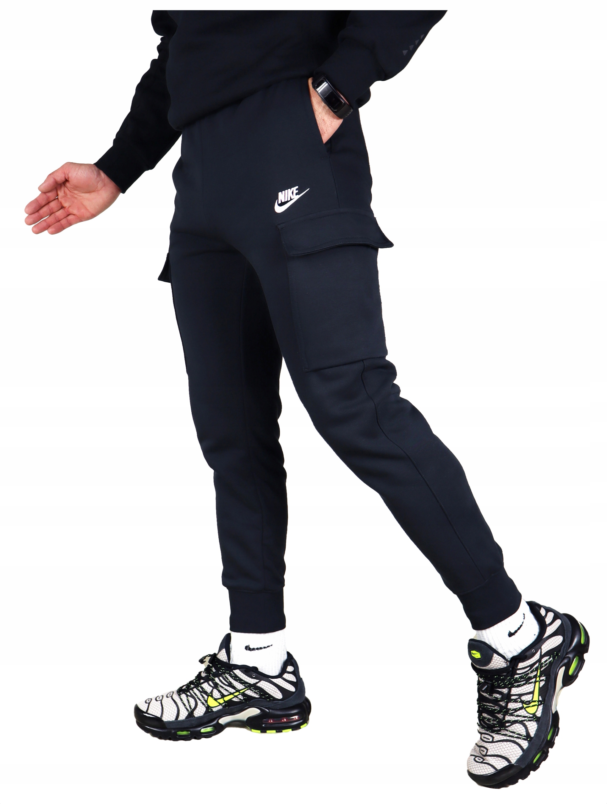 Nike Teplé kapsáče teplákové Zimní Bavlna Fleece pánské tepláky Zima