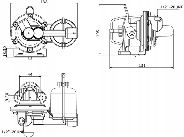 Pompa paliwa zasilająca Kramp, pasuje do DB Producent części Kramp