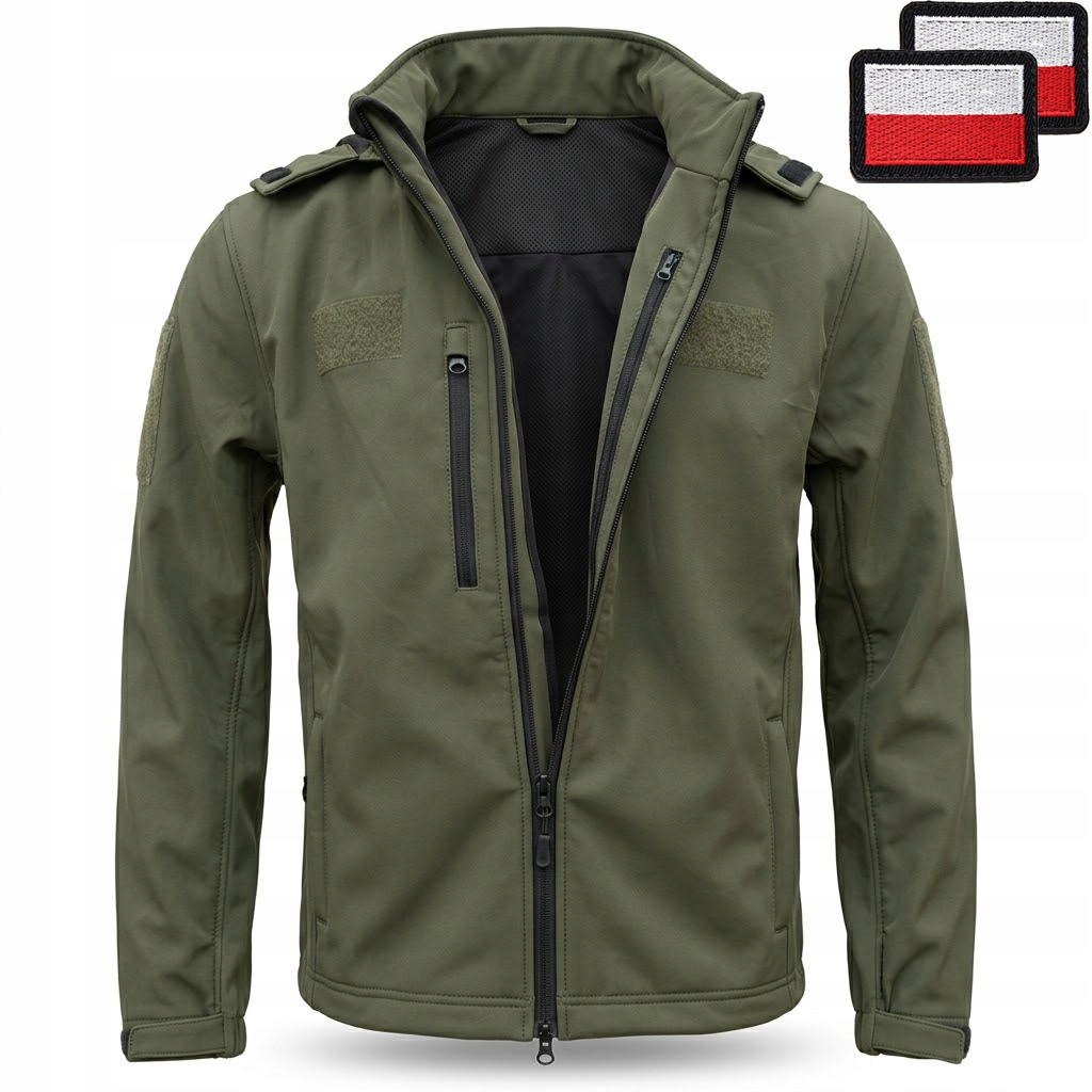 Kurtka Extremewear Pilot Softshell wojskowy z rzepami roz. L Flagi