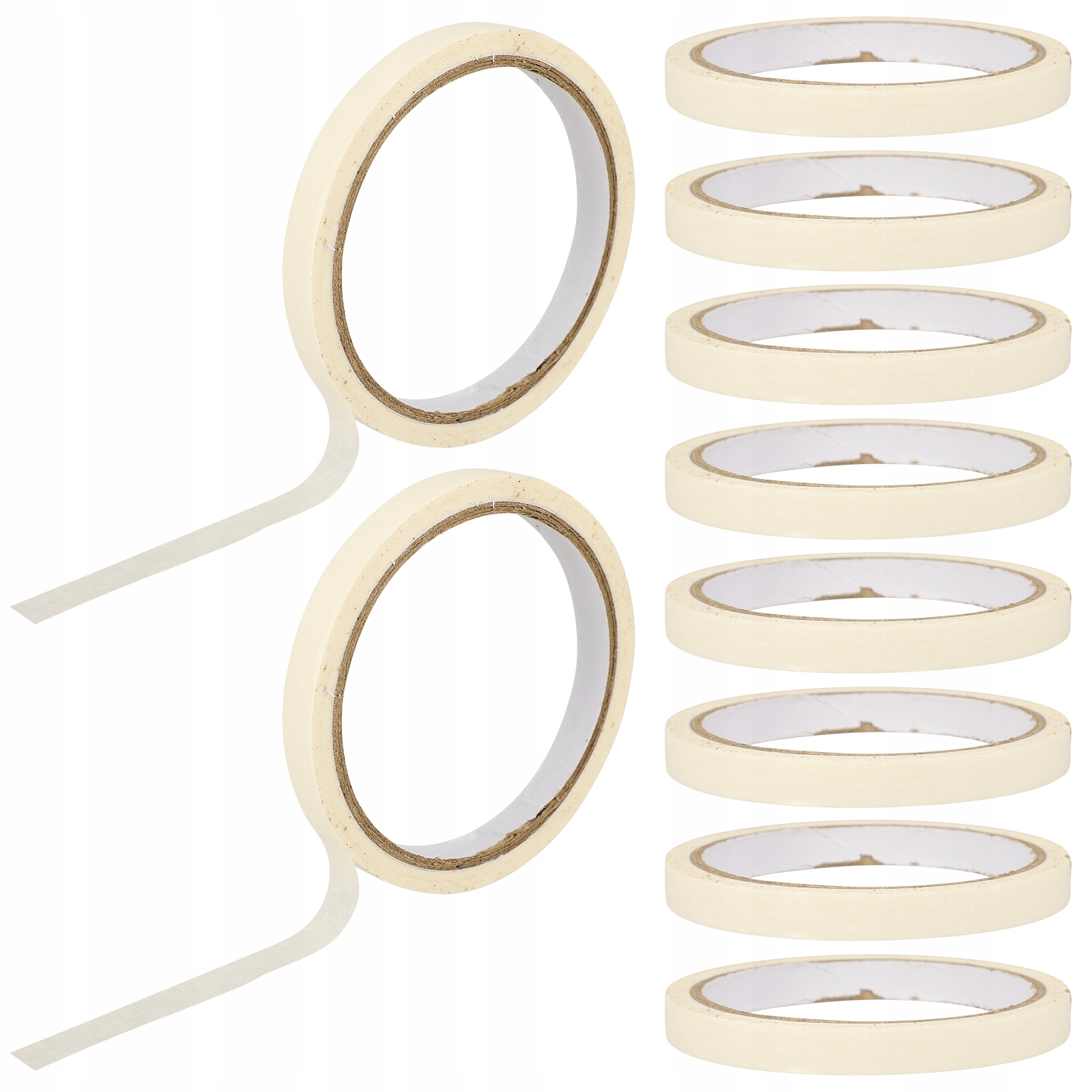 TAŚMA NAPRAWCZA DASZKA TAŚMA MASKUJĄCA DO FARB TAŚMA KABLOWA BIAŁA 10 ROLEK