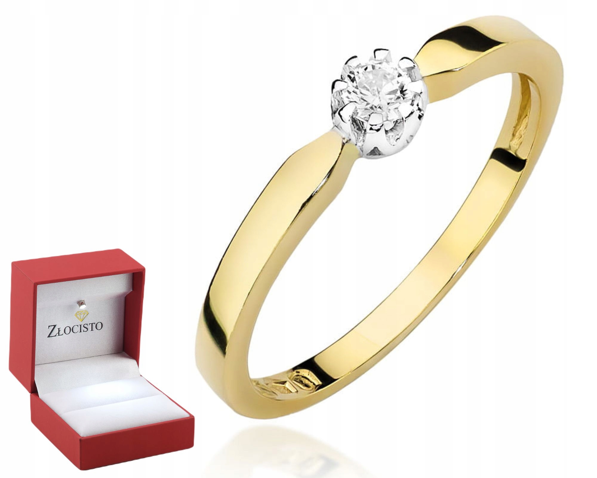 Prstýnek Diamant Žluté Zlato Gravírování Bonus 585 Dárek