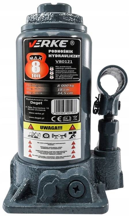 Verke V80121 гідравлічний домкрат 8T