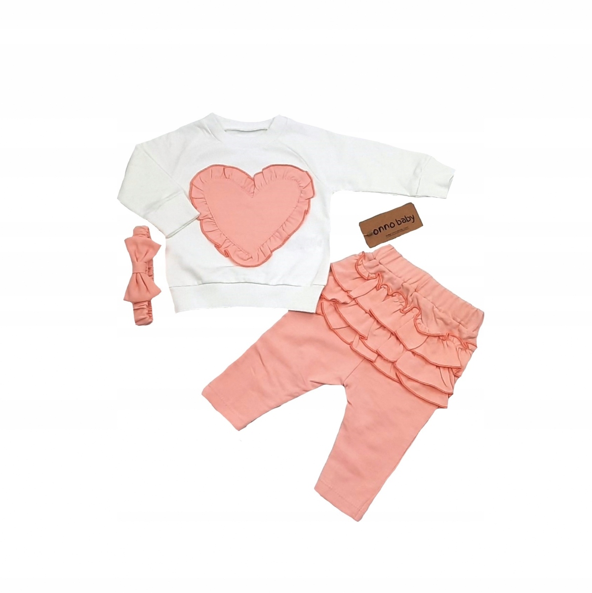 

Komplet Dziewczęcy 74 Bluza Spodnie Opaska 6 M+