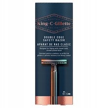 Gillette King Double Edge Safety Razor Shaver 5 spare blades