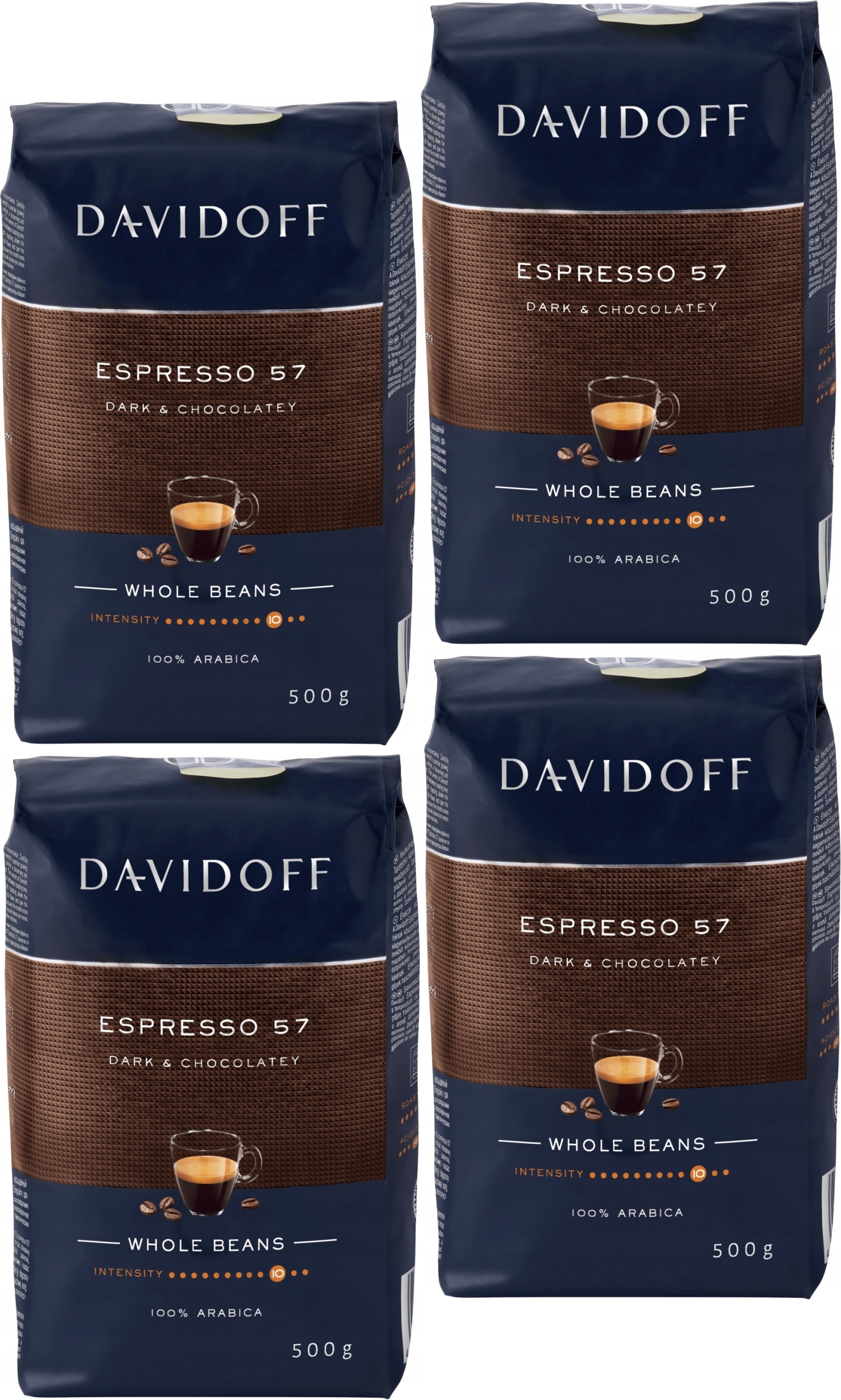 Levně Káva Davidoff Espresso 57 Intense Zrnková 4x 500 g