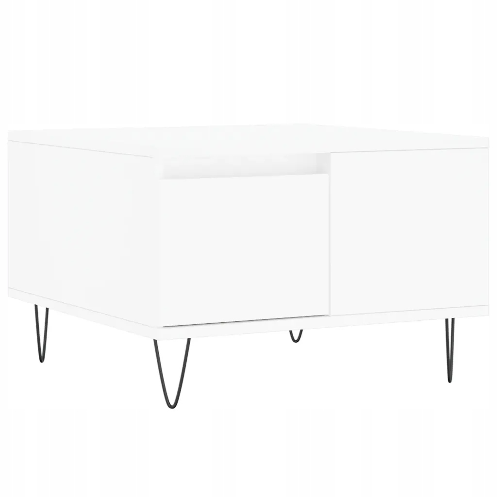 Dřevěný konferenční stolek bílý 55x55x36,5 cm