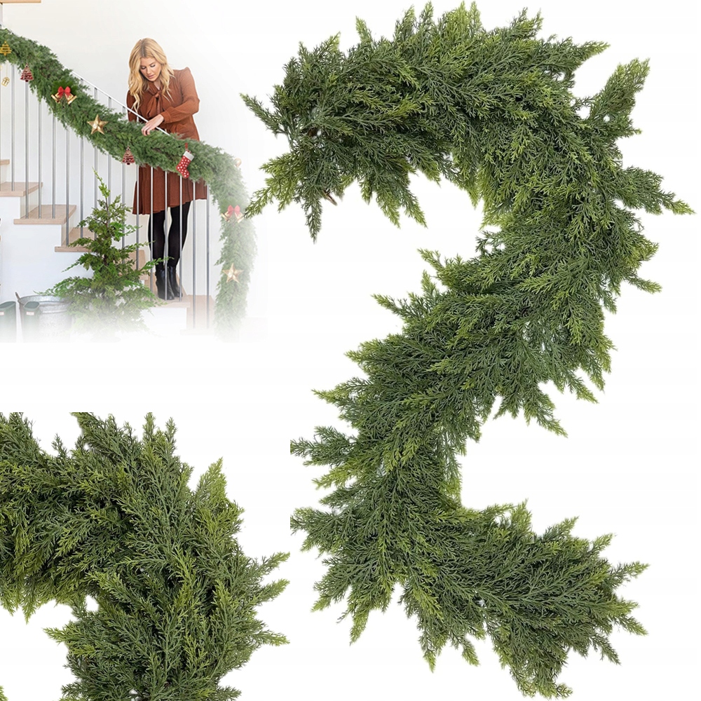 Realistická Vánoční Girlanda Realistická 180 CM, Vánoční Dekorace