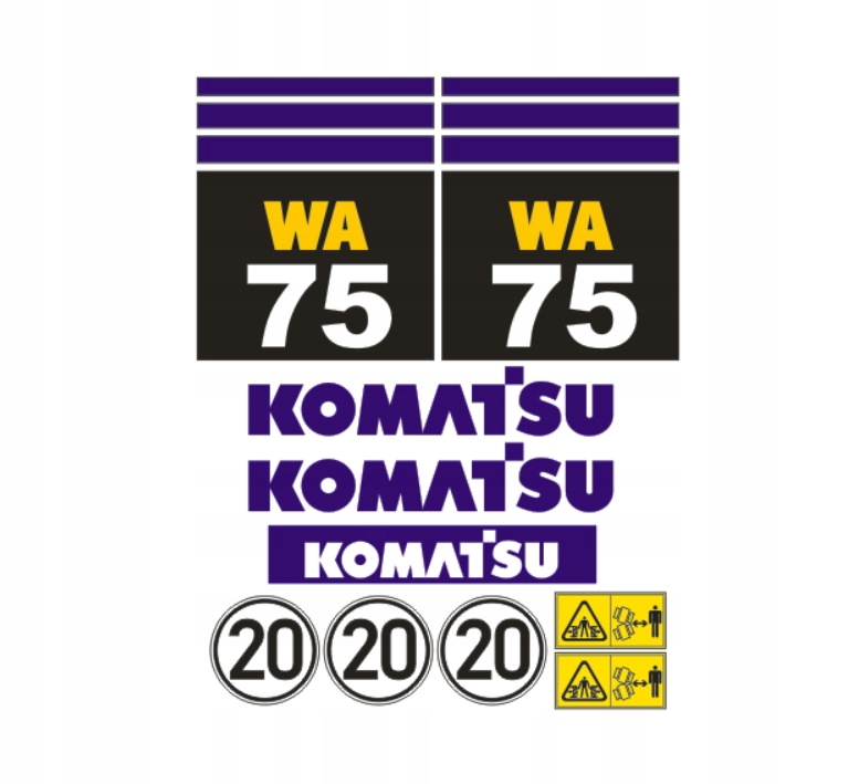 Samolepky – polep Komatsu WA75