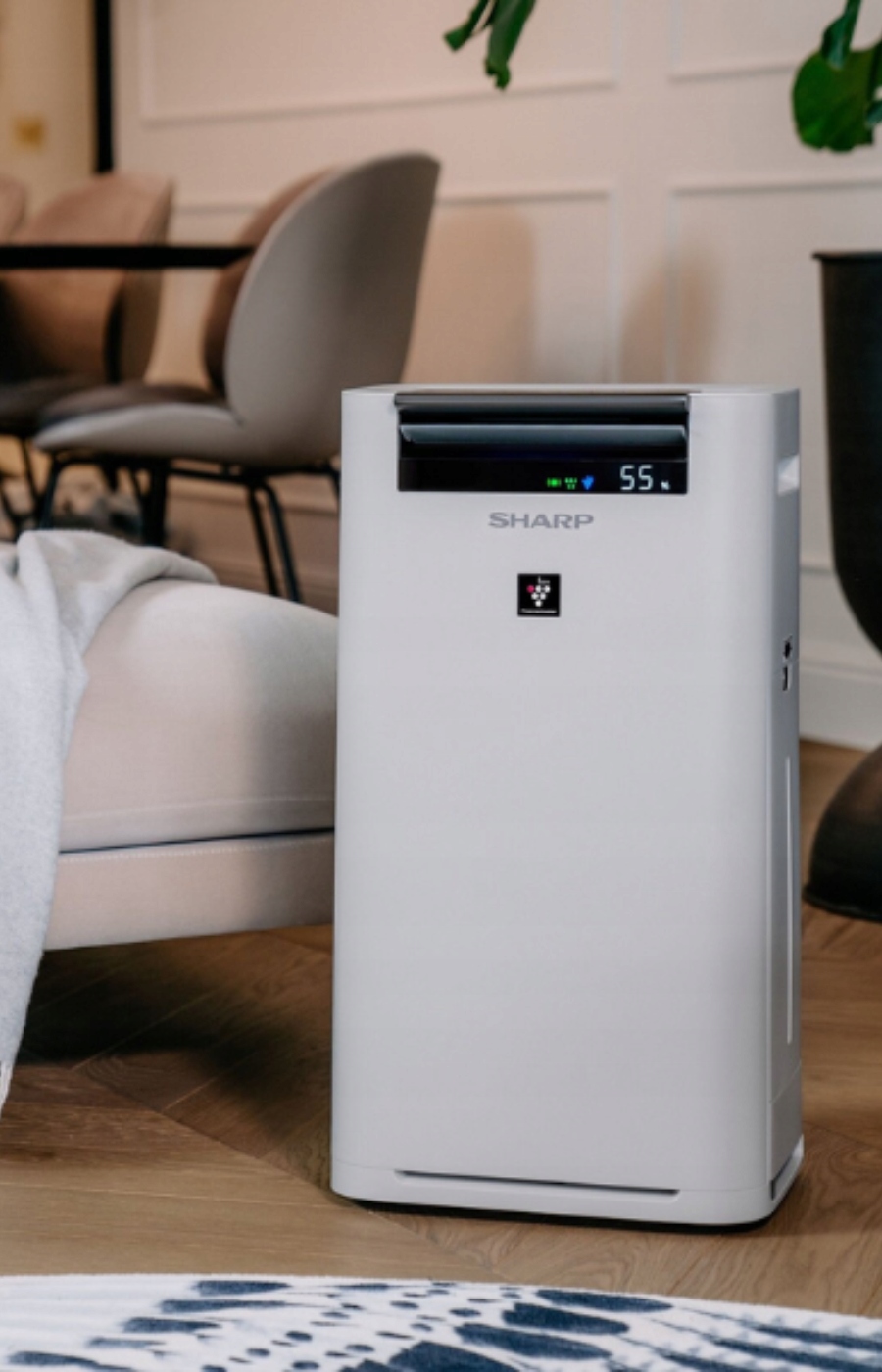 Sharp KCG40EUW oczyszczacz + nawilżacz + jonizator Filtry HEPA jonizacyjny nawilżający węglowy wstępny