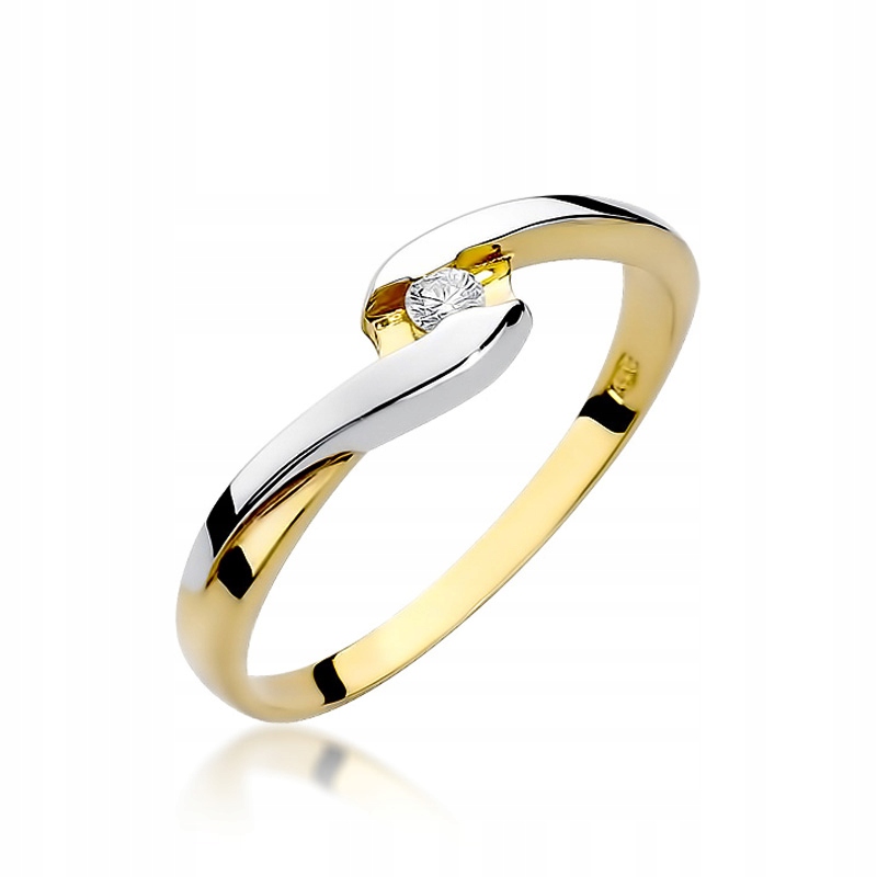 Prstýnek zlatý 585 s briliantem 0,05 ct, bílé zlato