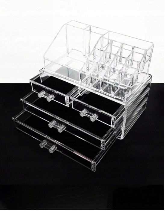 SZKATUŁKA ORGANIZER KUFEREK NA KOSMETYKI BIŻUTERIĘ PĘDZLE KOLCZYKI + LUSTRO Marka inny