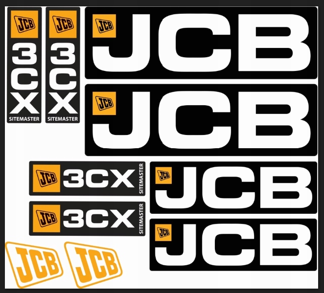 nálepka, logo na masku Jcb 3CX Sitemaster