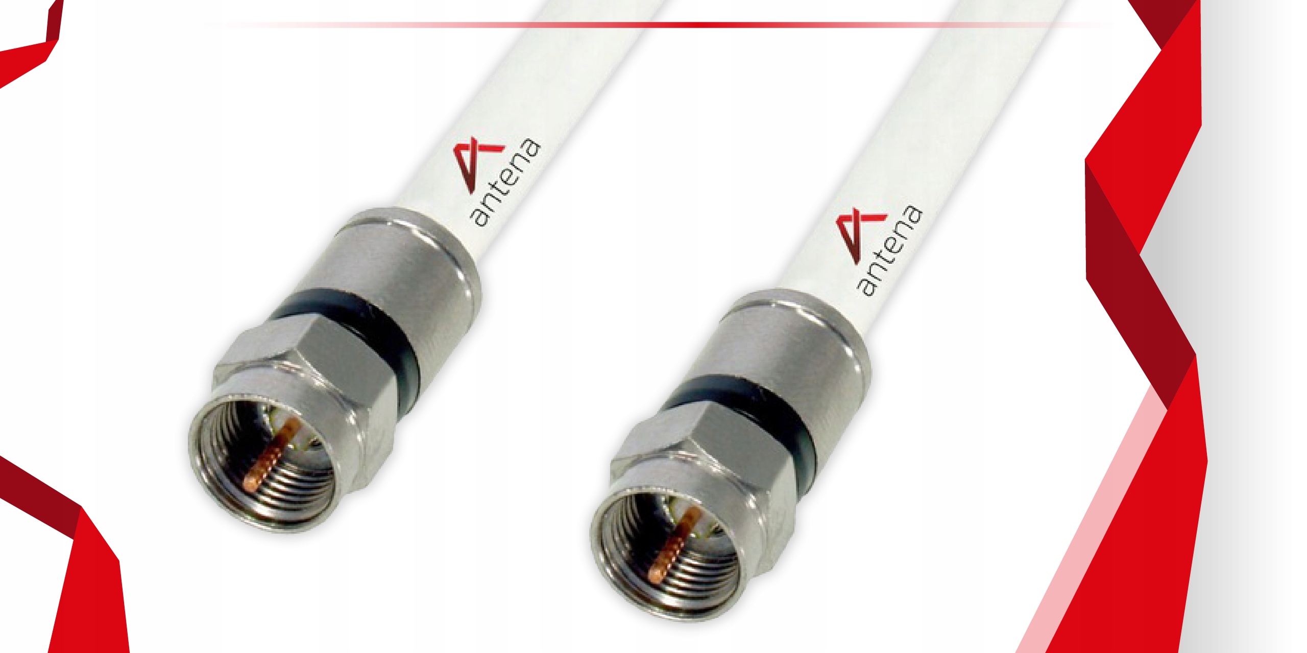 Kabel Antenowy Wtyk F-Wtyk F 13m Gotowy Biały Marka inna