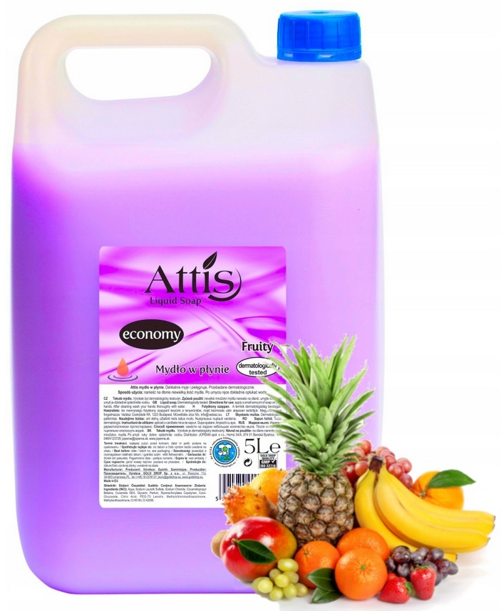 Mydło 5L KALNISTER Attis ECONOMY Fruit Fioletowe Marka Attis