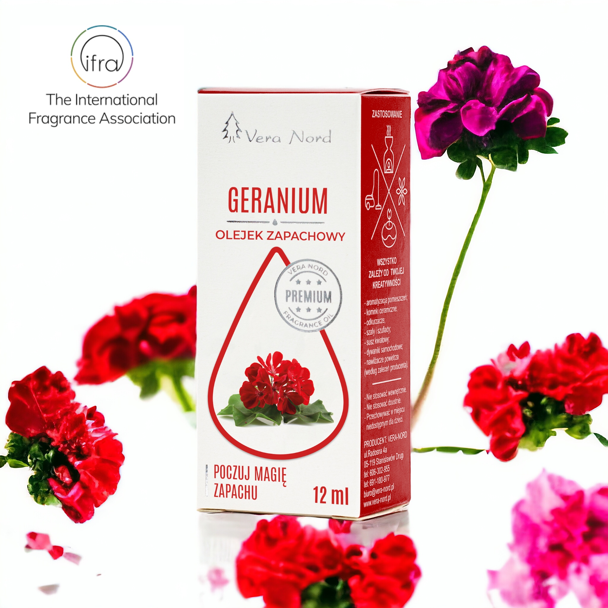 Olejek zapachowy geranium ODSTRASZA KLESZCZE