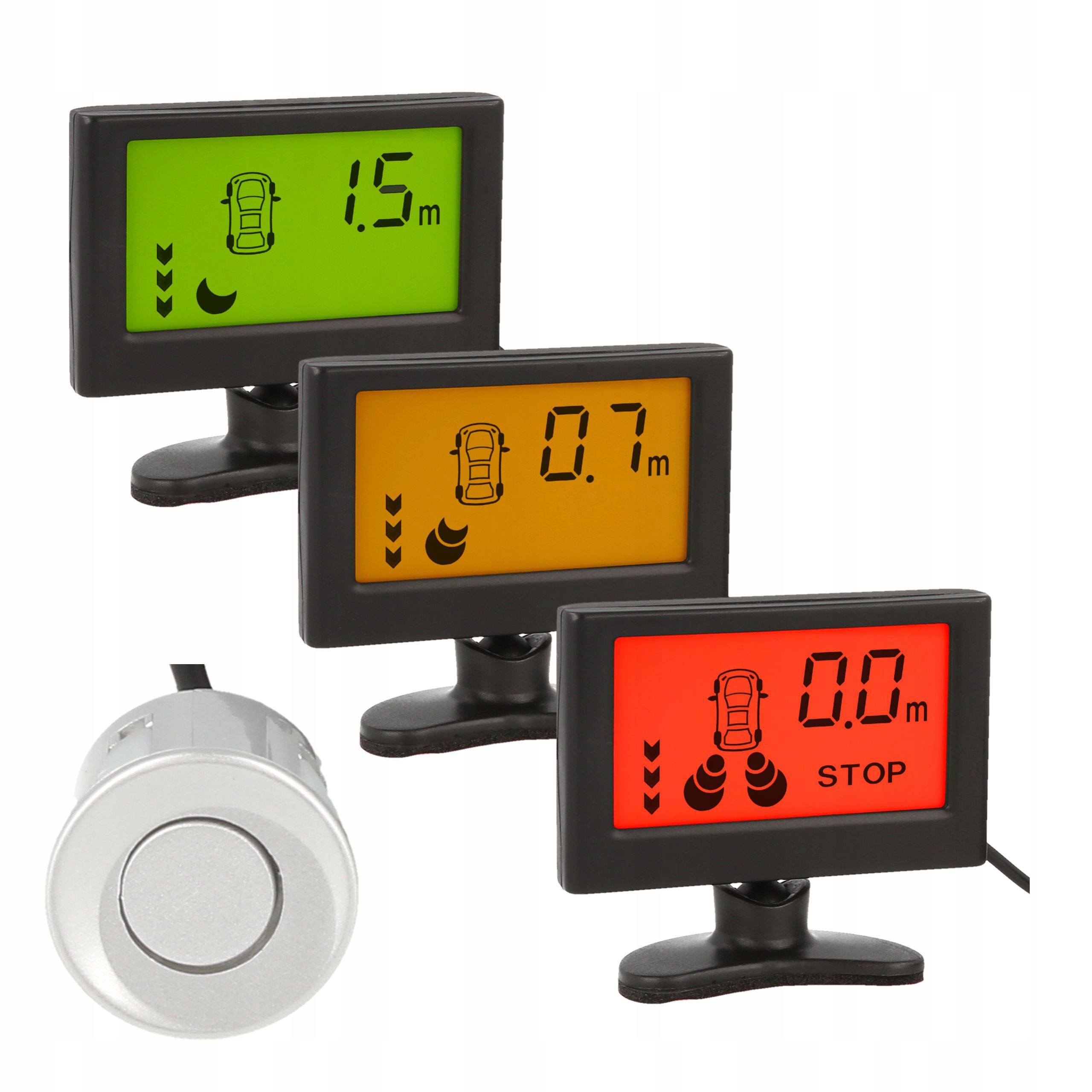 CZUJNIKI COFANIA PARKOWANIA 4 SENSORY NA TYL LCD