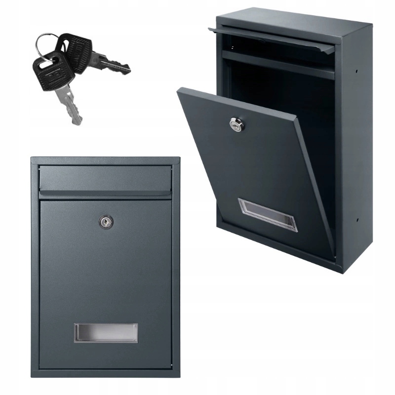 

Skrzynka Pocztowa na Listy z Okienkiem Antracyt