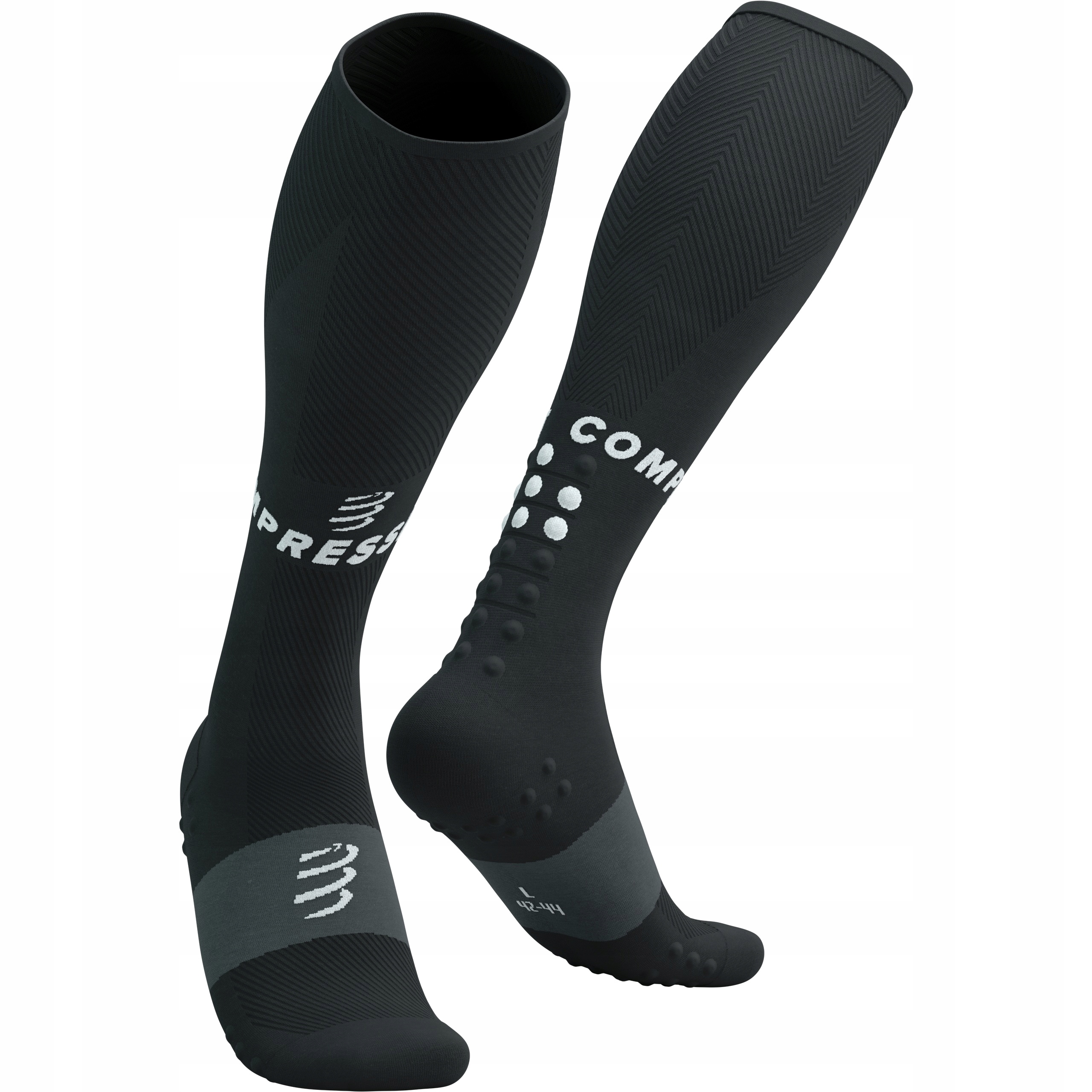 Skarpety Kompresyjne do Biegania Compressport Full Socks Oxygen Czarne T4