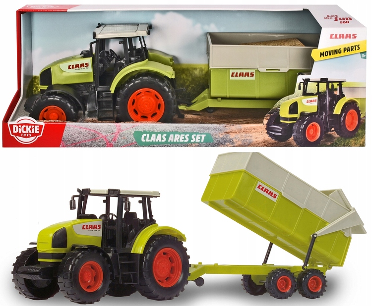 

Dickie Toys Claas Ares Traktor Z Przyczepką 57 CM