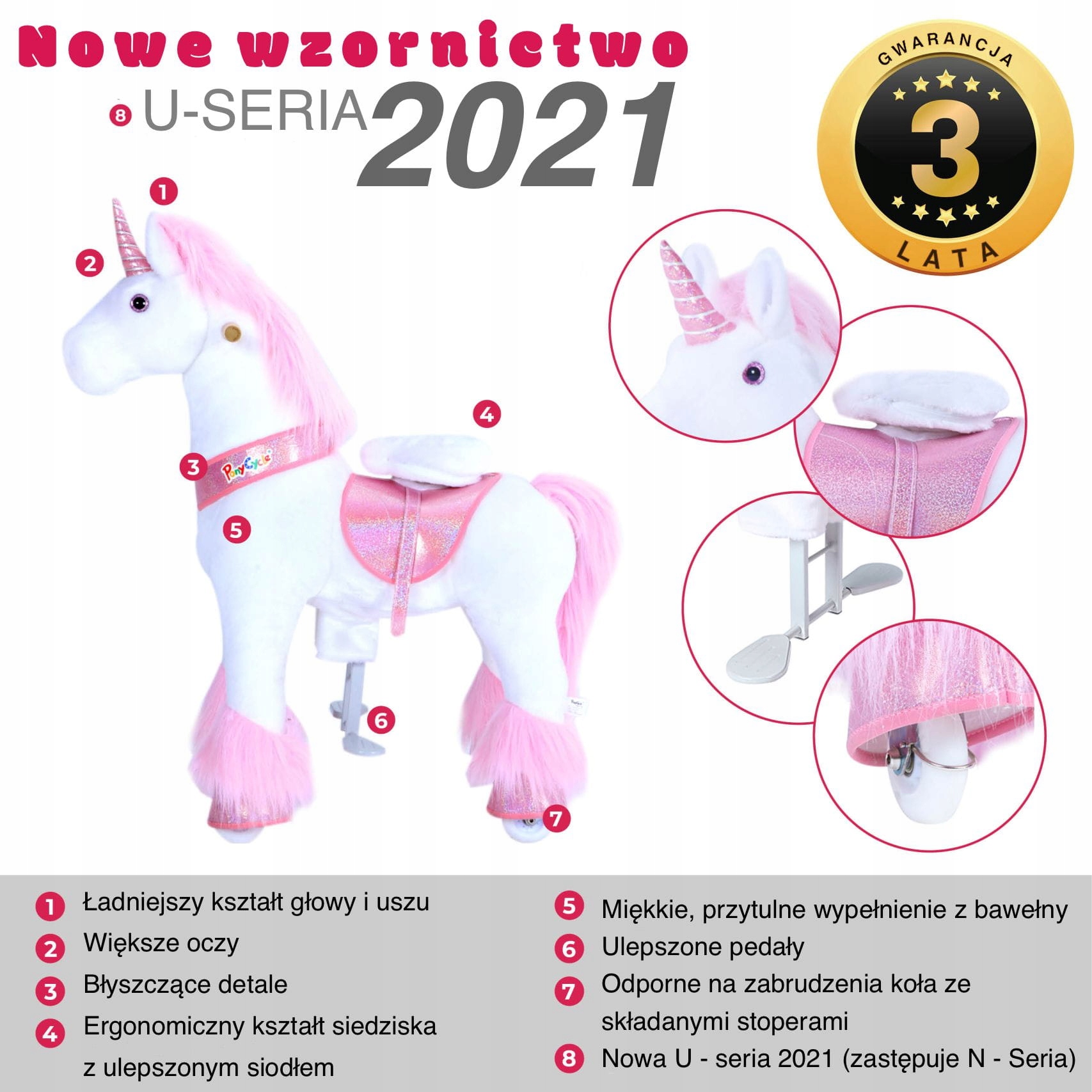 Ponycycle "jednorożec" mały Bohater brak