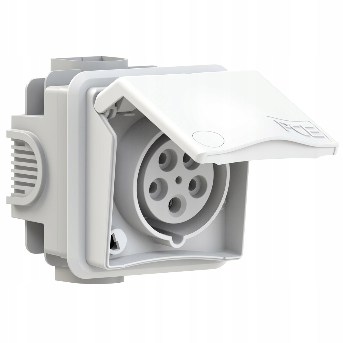 Pce Design Gniazdo Siłowe Podtynkowe 16A 5P 400V IP44 5 Bolców Białe 885-6v