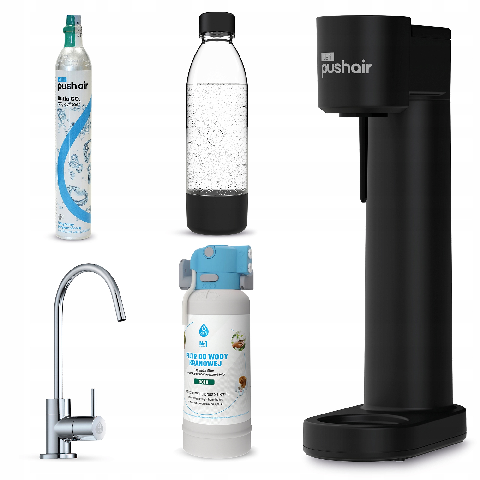 PushAir saturator nabój butelka Flow Comfort DC10 bateria Alto Chrom