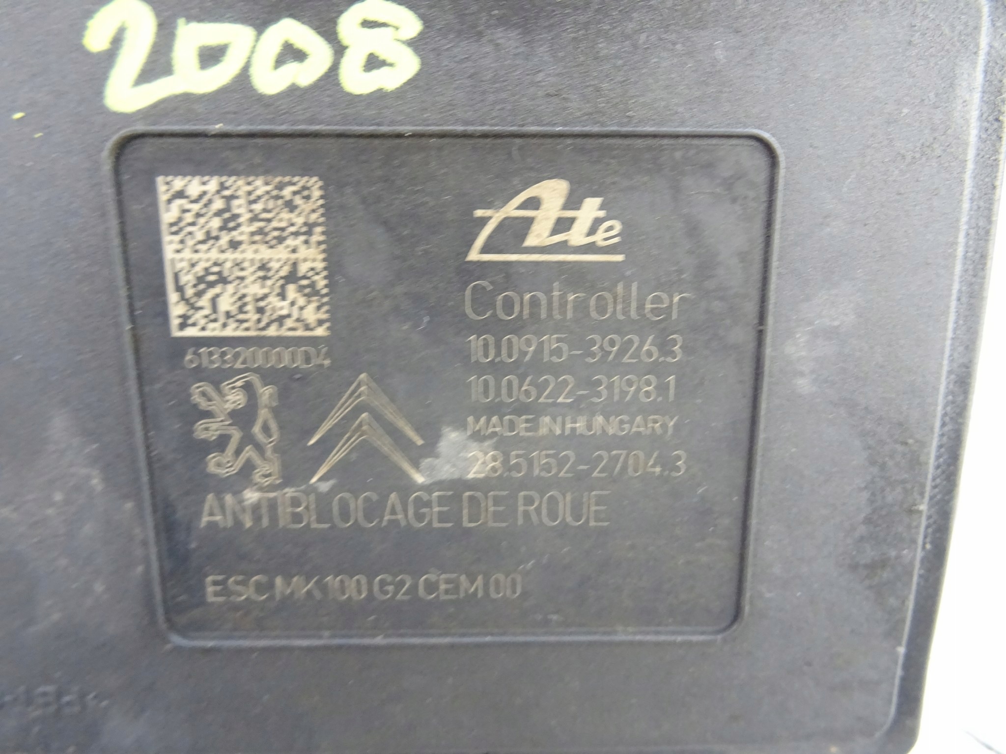 PEUGEOT 2008 Servofreno ABS 9806274380