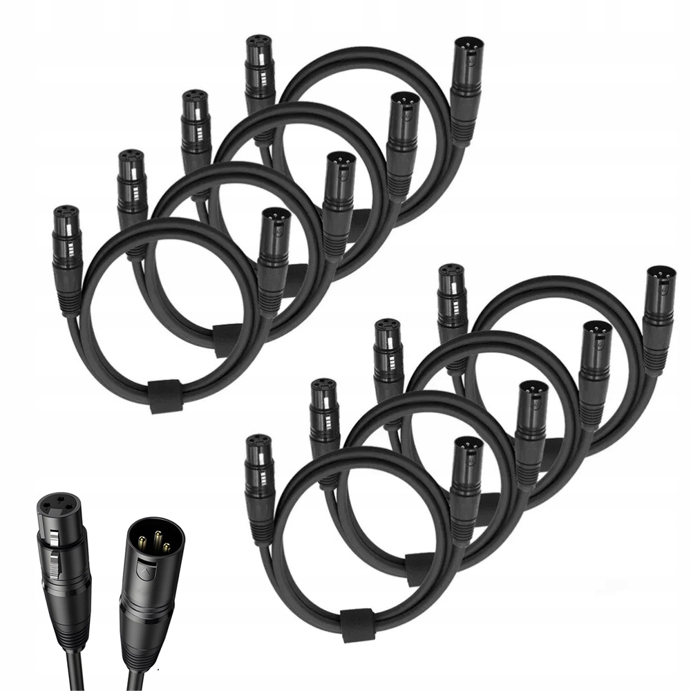10 x Xlr audio kabel prodlužovací kabel pro mikrofon mixeru. samec-samice 1 m