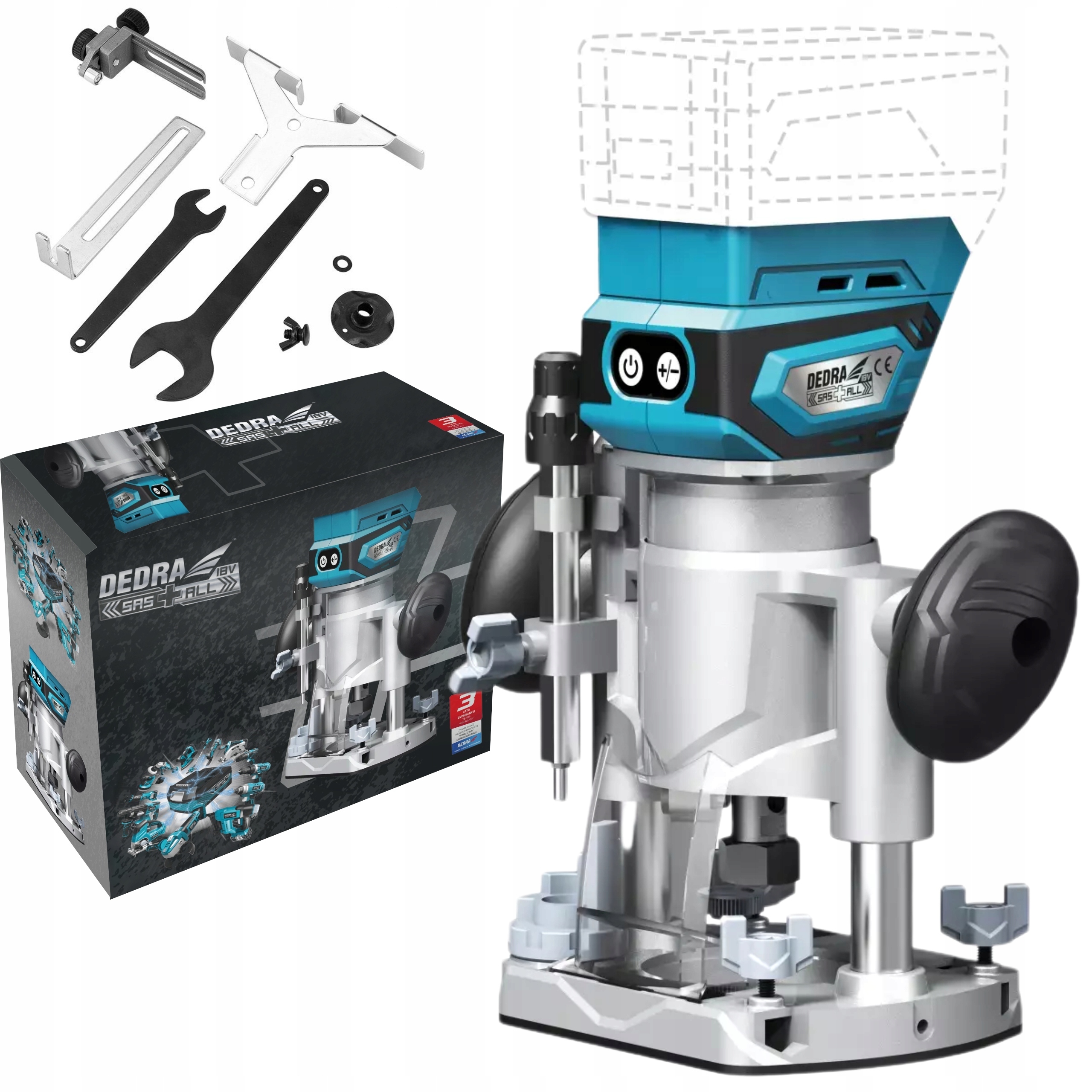 DEDRA FREZARKA GÓRNOWRZECIONOWA BEZSZCZOTKOWA 18V 28000RPM UCHWYT 6-8mm