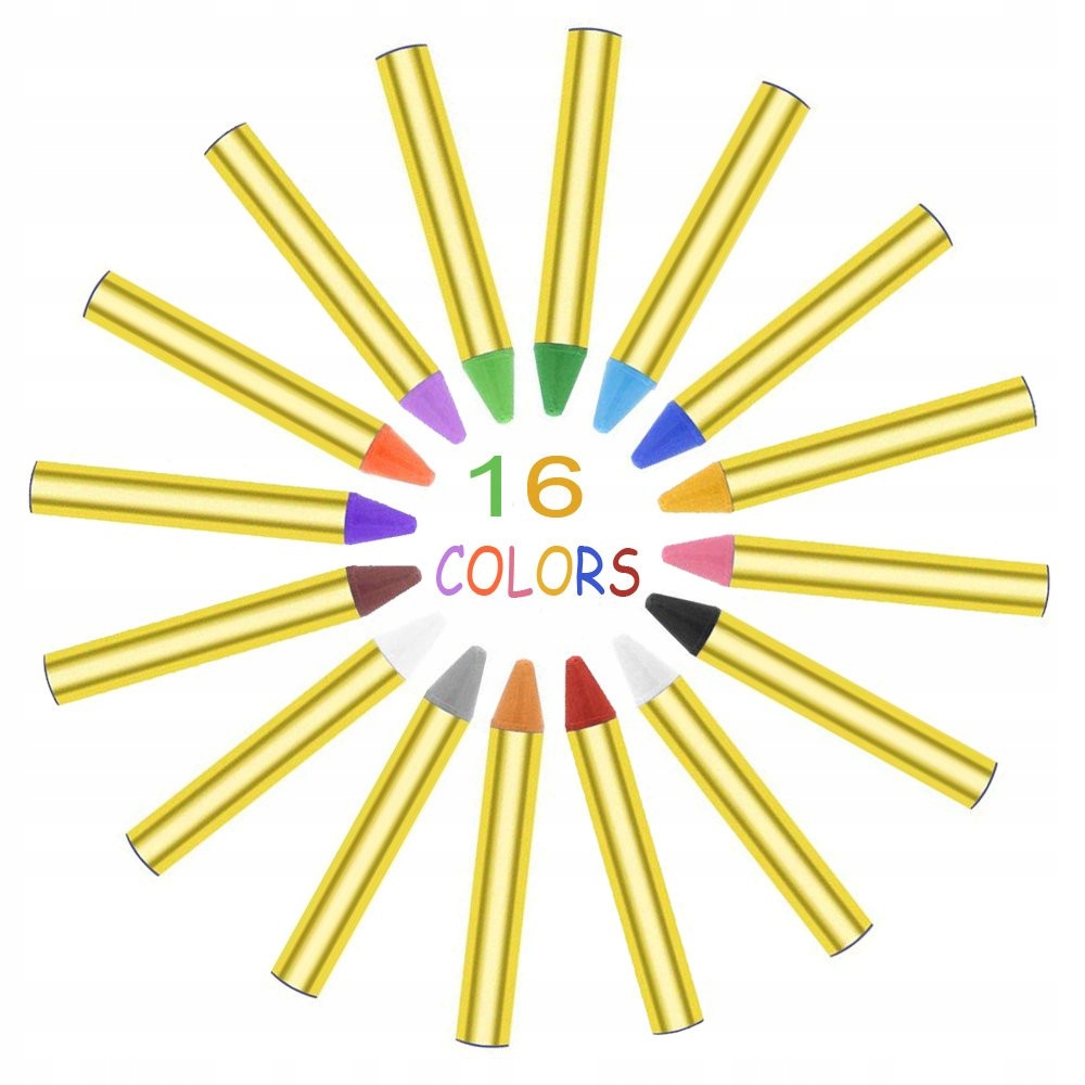 KREDKI do malowania buzi TWARZY zestaw ciała 16sz Marka bez marki