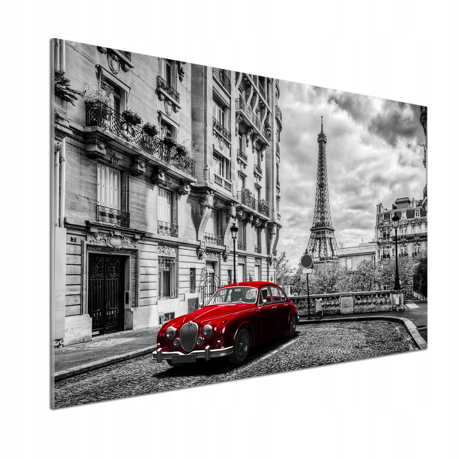 Panel do kuchyne Červená limuzína 100 x 70 cm Lepidlo