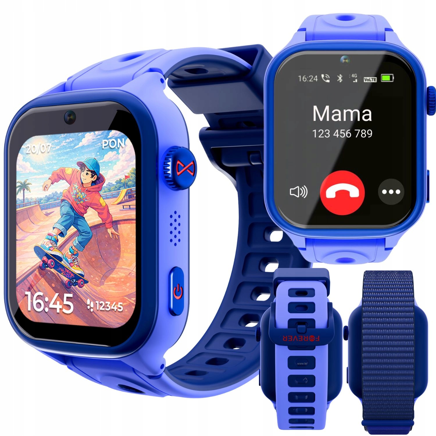 Okosóra gyerekeknek fiú Sim Gps Ai játék kék Forever Bro Android