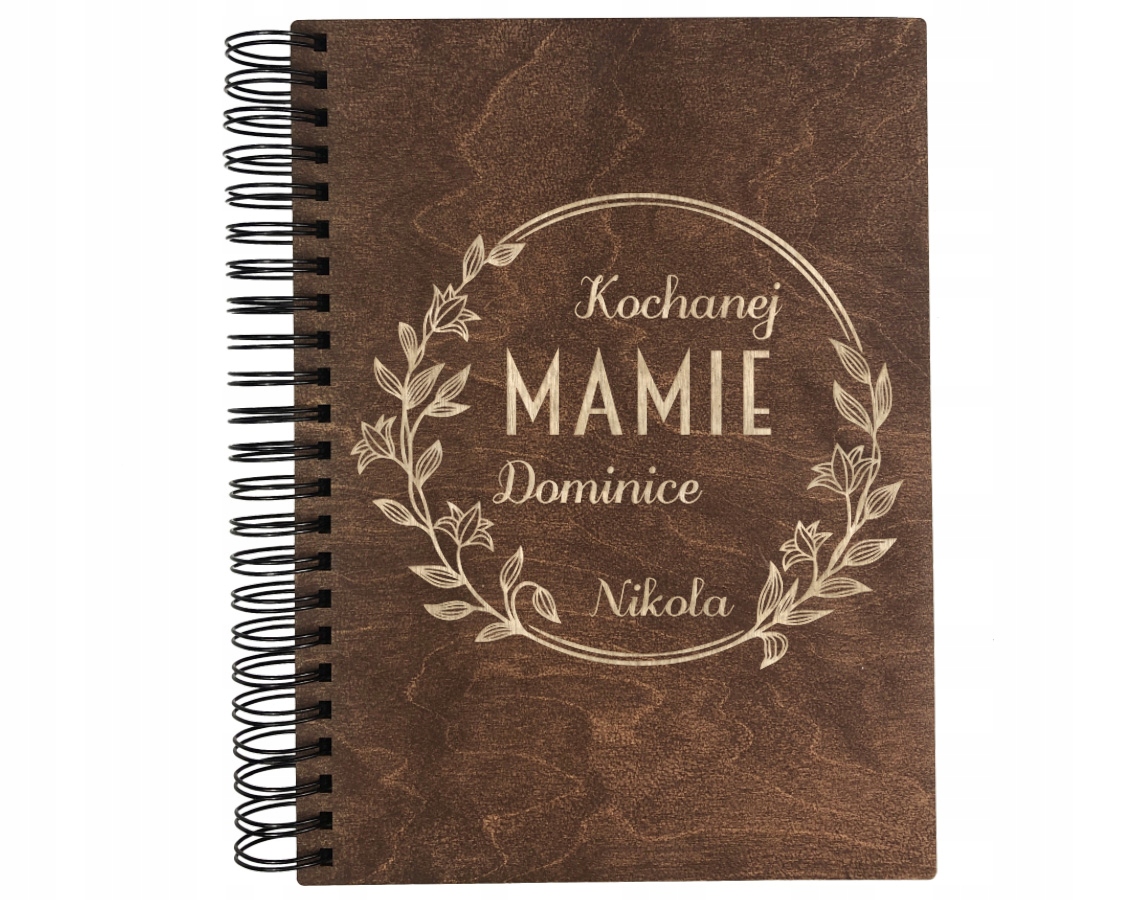 PREZENT NA DZIEŃ MAMY ALBUM NA ZDJĘCIA DREWNIANY Wykonanie albumu inny