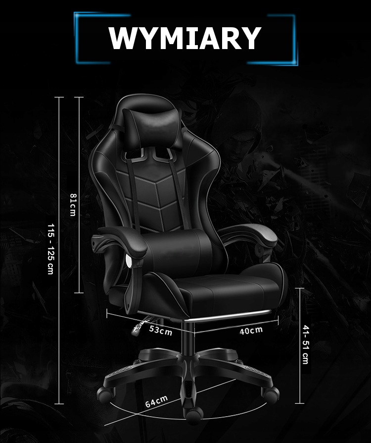 FG-003 FOTEL GAMINGOWY, BIUROWY, MASAŻ, GAME EXTREME Kod producenta FG-003