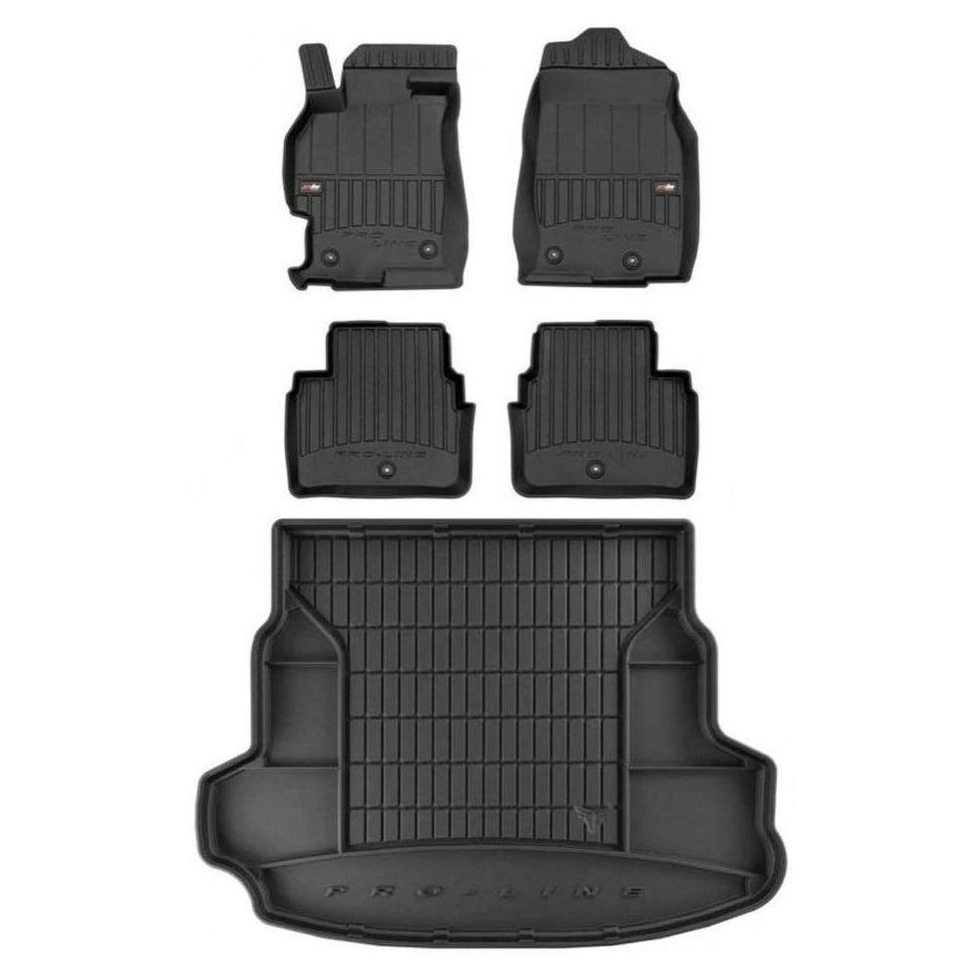 3D gumová sada koberců a rohožek Mazda 6 II 2007-2012 Liftback, bez regulace