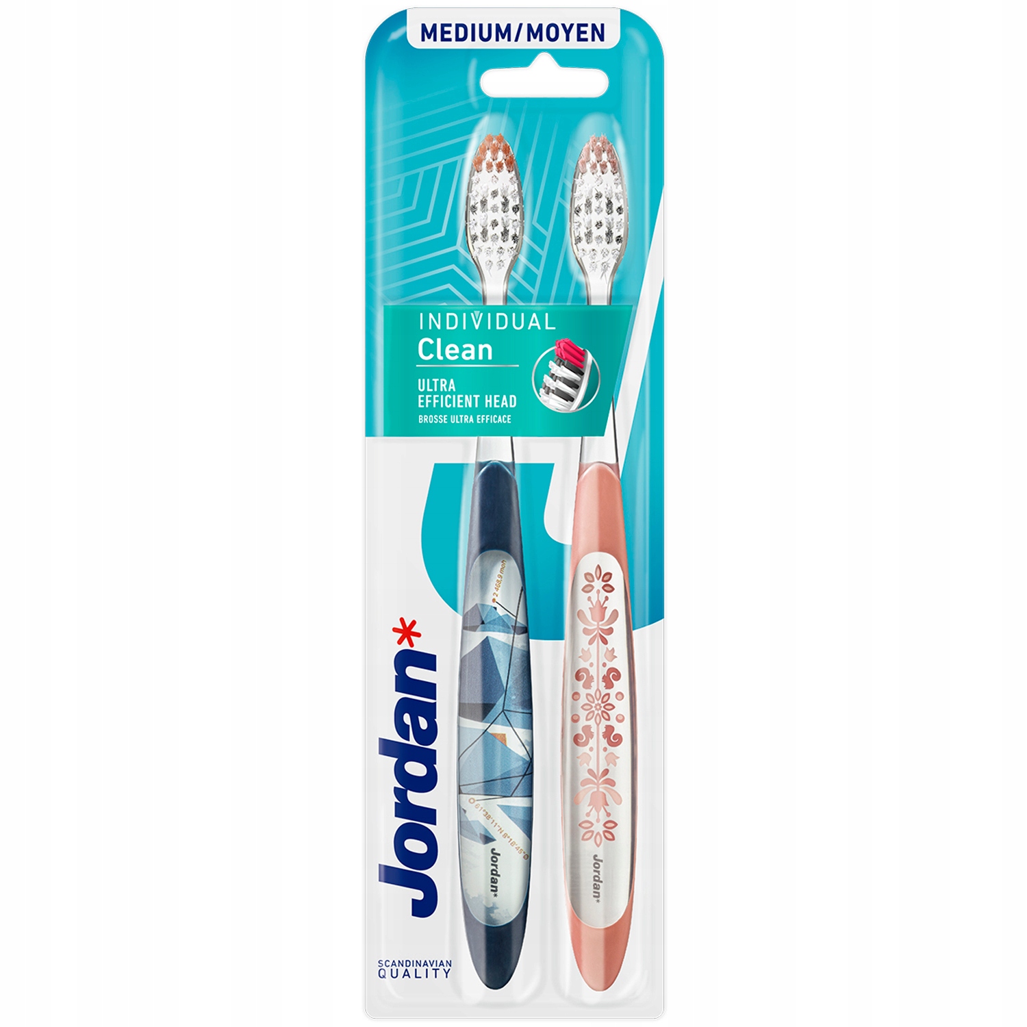 

Jordan szczoteczka Individual Clean Średnia 2-pack