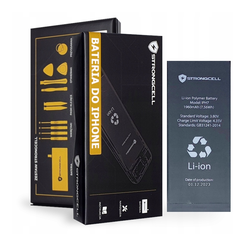 Bateria iPhone 7 STRONGCELL, A1660, A1778, A1779, 12.2023r