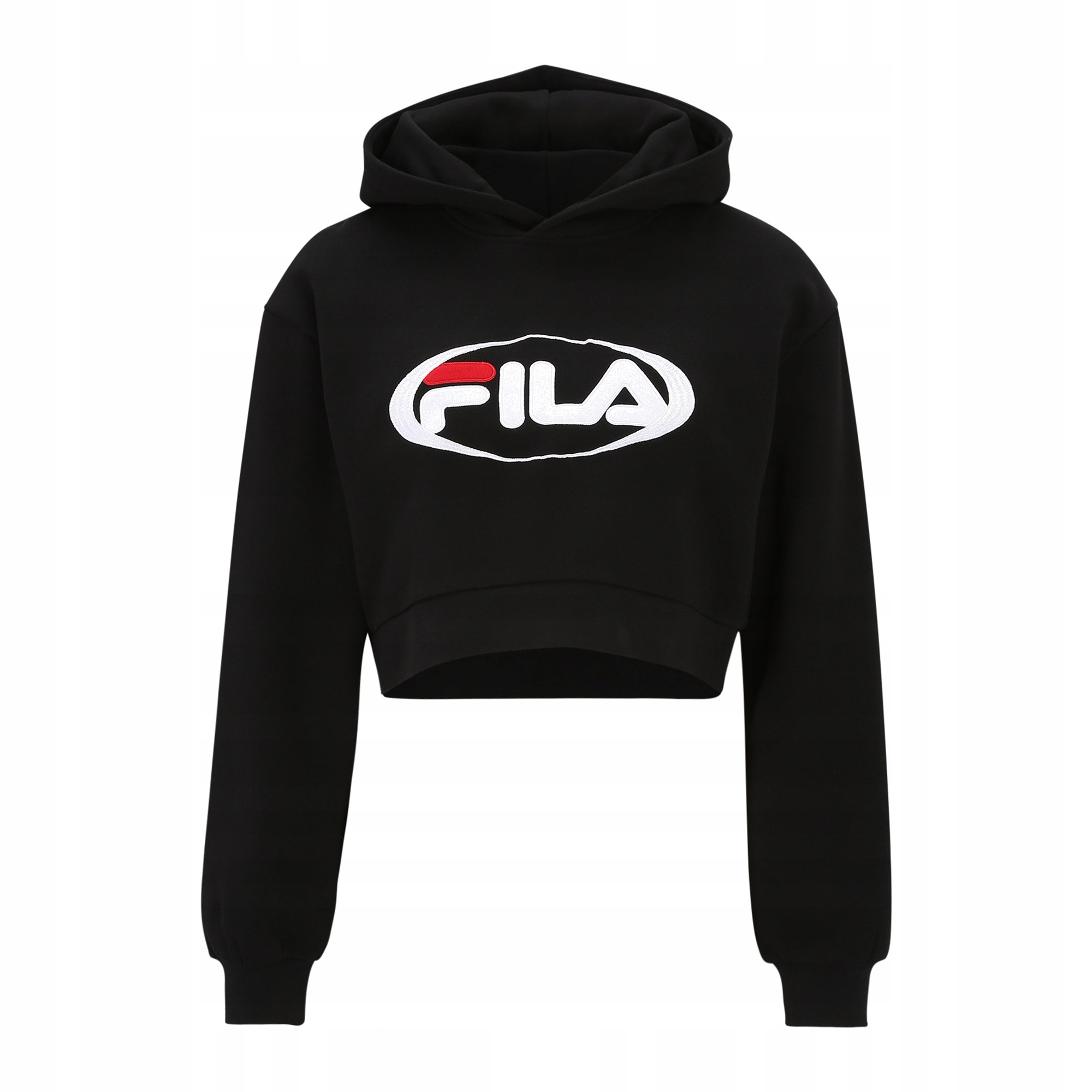 Fila Mikina Dámská Černá Krátká S Logem S Kapucí M X_a