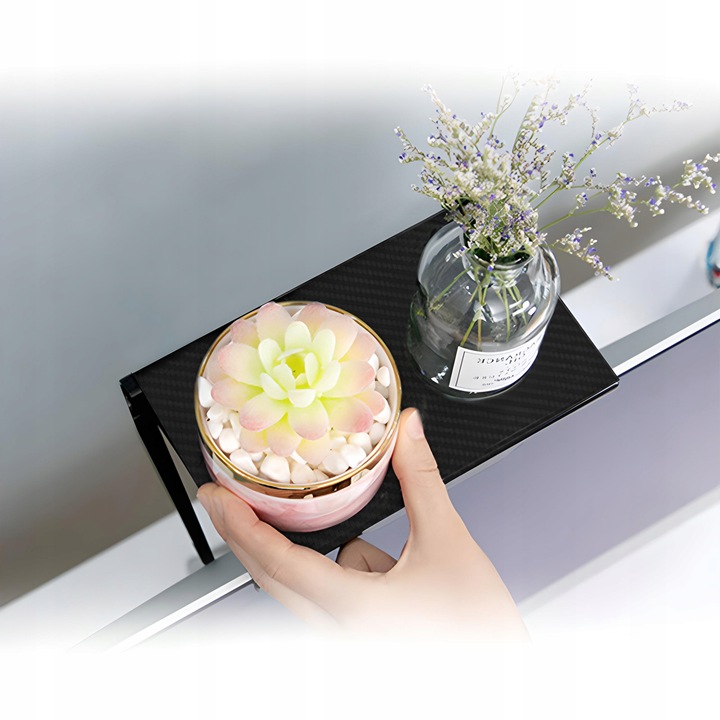 PÓŁKA NAKŁADANA NA MONITOR TV STOJAK UCHWYT NA DEKODER DVBT MODEM ROUTER Informacje o bezpieczeństwie CE